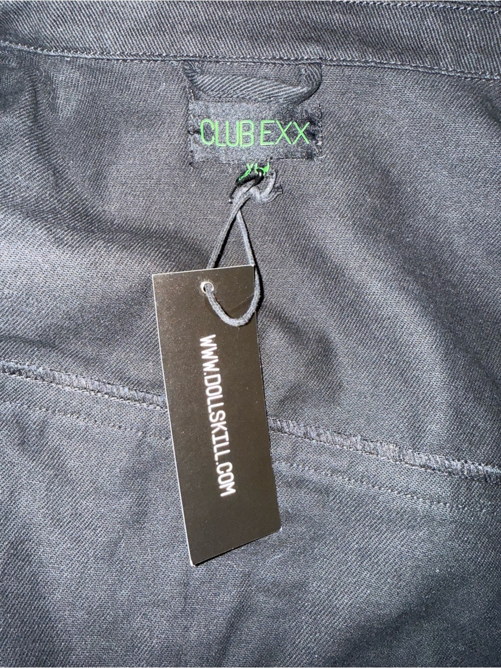 Club Exx Rainbow Fringe Denim Jacket Dolls Kill NWT Size XL - Picture 11 of 15